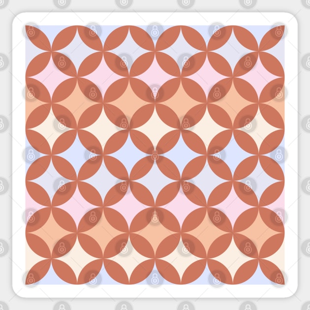 Geometric Pattern: Circle Nested: Terracotta Sticker by Red Wolf